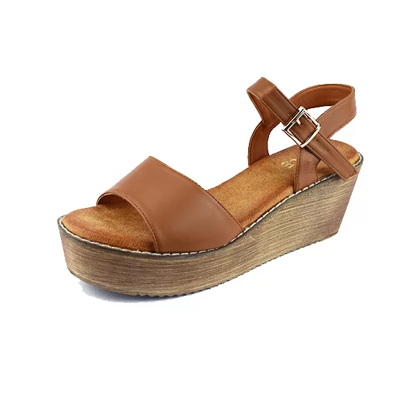 Sandales pour femme 030 marron..........    sandale médicale femme confortable Maroc